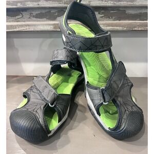 Teva Sandal Big Kid Size J7 (US 8) Black/Green Toachi River Shoe Camping Outdoor